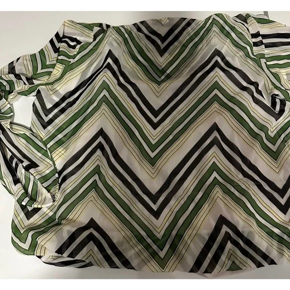 Women Alfani XL abstract floral green sheer cami 2-layered kimono sleeve - Picture 10 of 10